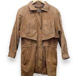 wilson's leather Vintage Brown Leather Adventure Bound Anorak Coat Size Medium Photo 0