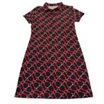 IBKUL Bitty Equestrian Print Short Sleeve Polo Golf Athleisure Dress SMALL Photo 1