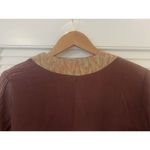 Yasuko Jacket M/L Brown Floral Kimono Silk Art To Wear Lagenlook Mixed Media Size M Photo 4