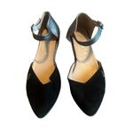 Viscata Montroig Canvas Espadrille Flats Black Velvet Metallic Buckle Size 37 Photo 1