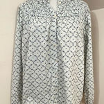 Rebecca Taylor  La Vie Floral Smocked Prairie Style Blouse L Photo 0