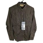 Vtg Scully Womens Western Shirt Small Brown Pearl Snap Embroider Cowgirl NWT Photo 0