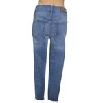 Madewell  9" Mid-Rise Skinny Blue Jeans Distressed Knees Raw Hem Size 26 Photo 1