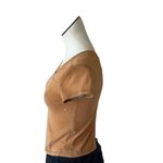 Free People NWOT Movement Hot Shot Baby Tee In Color Camel Stretch Photo 2