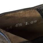 Paul Green  Black Suede Peep toe ankle bootie heels stacked platform,Size 4.5 NWB Photo 9