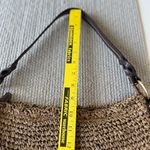 st. john's bay Vintage St. John’s Bay Taupe Tan Raffia Beaded Shoulder Bag Purse Photo 5