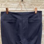 ZARA  Basic‎ Womens S Pants Navy Blue Straight Leg Cropped Flat Front Stretch Zip Photo 5