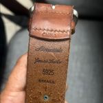 Aeropostale Brown Genuine Leather Boho Belt with Turquoise Accents Small Photo 6