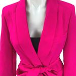 ZARA NEW  Women's Pink Long Sleeve Collared Belted Blazer Coat Jacket Top Size XS Photo 2