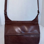 Fossil Vintage  Sasha Dark Brown Leather Crossbody Saddle Bag Double Sided Purse Photo 0