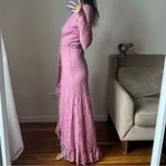 Ganni  flynn lace sea pink maxi dress size 38 6 C9 Photo 6