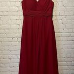 Christina Wu Dress Size 10 Color Red Claret Pleated Photo 1