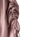 Maniere De Voir  NWTs Lavender Satin Ruched Side Rope Dress size 10 Photo 4