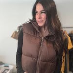 Puff Vest Brown Size M Photo 1