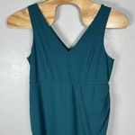 Torrid NEW Maxi Stretch Crepe Vneck Column Dress Size 16 Golf Coast Teal Slit Photo 1