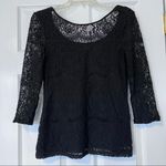 Adrianna Papell  black lace top S Photo 0