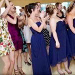 David's Bridal David’s Bridal Navy Chiffon Strapless Long Dress, sz. 2 Photo 7