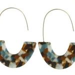 Acetate Board Design Hoop Earrings Minimalist Leisure Style Resin Jewelry Trendy Photo 0