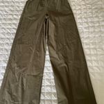 EXPRESS  olive paperbag belted wide leg pants Photo 8