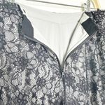 Alice + Olivia Womens Ankle Pants Wide Leg Floral Lace Overlay Black Size 4 Photo 5