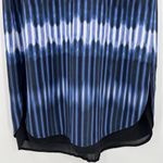 Vince 100% Silk Blue Black Tie Die Layered Shift Dress Split Neckline Size XS Photo 4