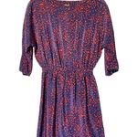 Rebecca Minkoff Sunny Dress Blue/Red Polka Dots Cutout Back 100% Silk Size 2 Photo 2