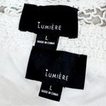 Lumiere Crochet Lace Crop Top Midi Pencil‎ Skirt Set White Large Boho Photo 9