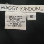 Maggy London black gathered stretch shift dress size 10 Photo 4