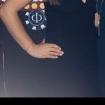 Adelyn Rae Halter Sheath Black Dress Photo 6