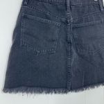 Madewell  Black Rigid Denim A-Line Mini Skirt Lunar Wash Cutout Edition Photo 10