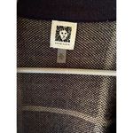 Anne Klein Ann Klein Plaid Knit Cardigan Jacket Oversized Black Cream‎ Career Coatigan Photo 7