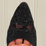 ST JOHN Black Lace Embellished Slingback Heels Made in Italy Size 7 1/2 Photo 5