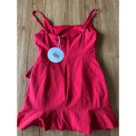 Princess Polly Love Lane Red Linen Mini Wrap Dress Size 6 NWT Photo 3