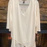 Elegant Ivory Women's Tunic wrap blouse top flowy v Photo 0