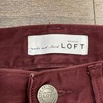 Loft Burgundy Sateen Legging - Size 0 Photo 6
