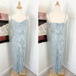 Hutch Anthropologie Kinsey Burnout Cowl Neck Midi Dress Ice Blue Sz 6 Photo 4