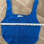 House of Harlow Crop Top Womens Size Medium Blue Tank Top Corset Look NWOT Photo 3