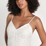 Lulus Sequin  Dress White Photo 2