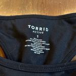 Torrid  Low-Impact Wireless Longline Active Sports Bra Size 1X Black Racerback Photo 2