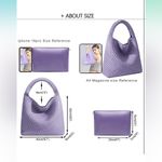 Chic Purple Woven Hobo Bag Set Photo 11