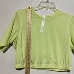 Stori. Cropped Top Women's 6 Green Stretch Round Neck Short Sleeve‎ Pullover Photo 5