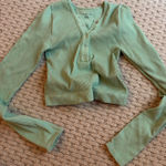 Out From Under  Green Top Urban Outfitters Long Sleeve Photo 0