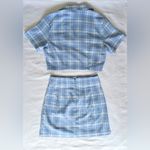 Brandy Melville /John Galt Matching Set, Cara Skirt Vivian Top - Light Blue Plaid Photo 4
