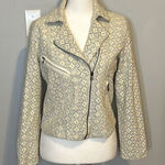 Anthropologie Dolan crochet zip jacket BIN L Blue Photo 0