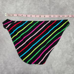 Malibu Dream Girl  Black Red Pink Stripe Cheeky Bikini Bottom Swimwear Medium Photo 3