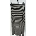 J.Crew  XXS Black White Stripe Modal Midi Skirt A3925 Soft Stretch Pull On Photo 2