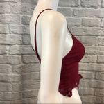 Free People  Burgundy Crochet Bradley Crop Top Photo 1