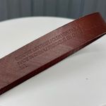 Leopard Heart Buckle Western Chevron Embossed Leather Belt Brown Calf Hair Boho Size L Photo 6