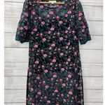 Moulinette Soeurs Anthropology Flower Embroidered Summer Dress Size MEDIUM Photo 3