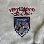 Peppermayo  - Apres Ski Oversized Knit Sweater in Cream & Red Photo 1